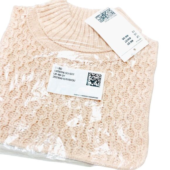 NEW H&M Rib-Knit Turtleneck Collar Powder Pink - Picture 4 of 5